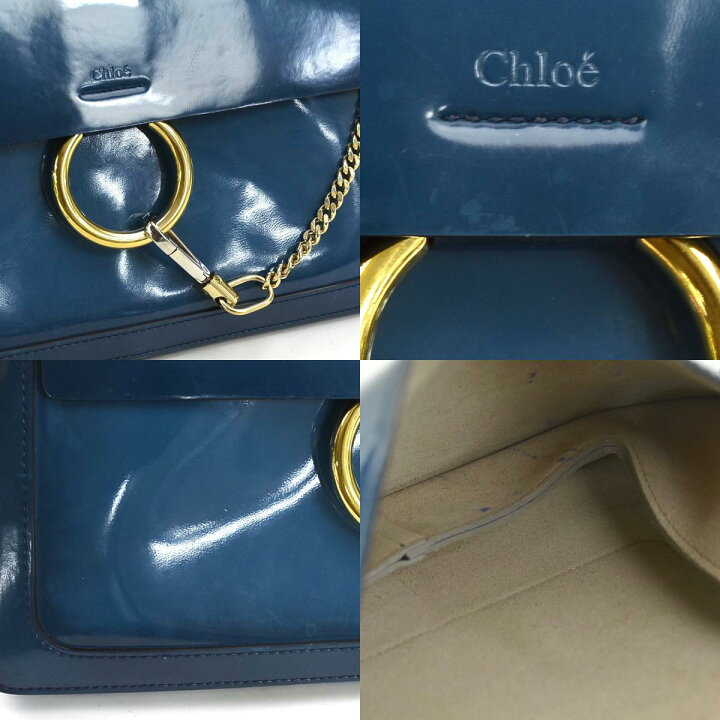 楽天市場】クロエ Chloe ショルダーバッグ パテントレザー コバルト 