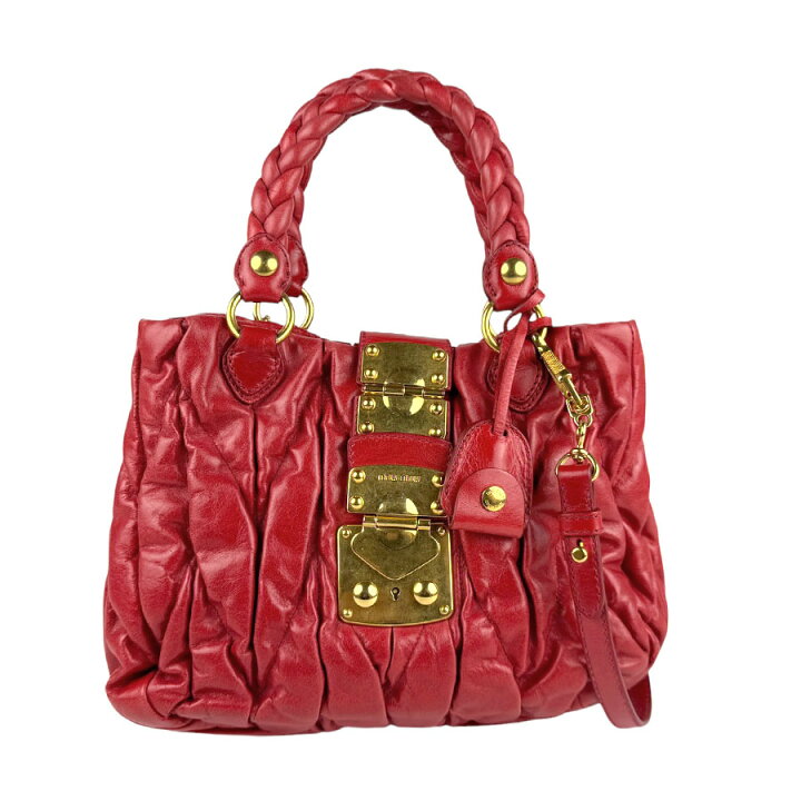 楽天市場】ミュウミュウ MIUMIU ハンドバッグ ショルダーバッグ レザー 