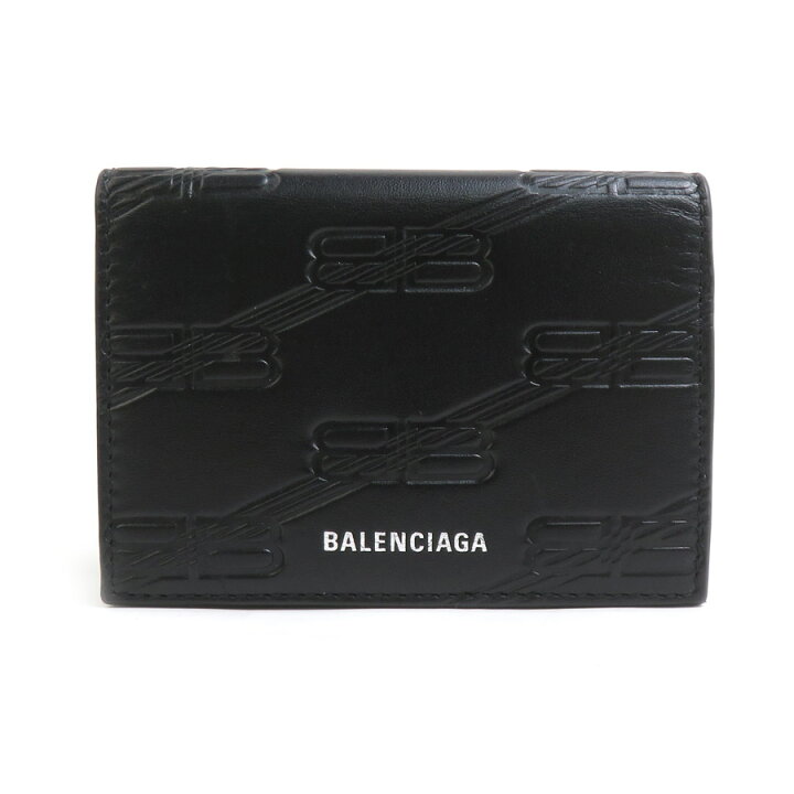 楽天市場】バレンシアガ BALENCIAGA 三つ折り財布 レザー ブラック 