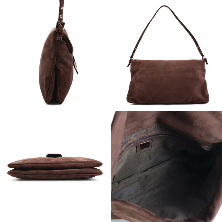 楽天市場】フェンディ FENDI ショルダーバッグ スエード ブラウン