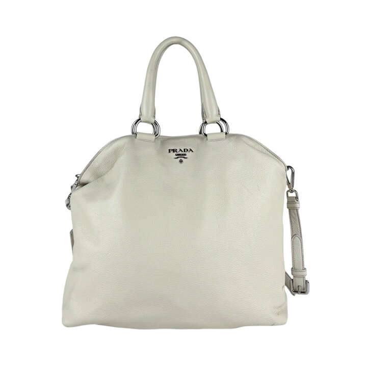 プラダ PRADA ショルダーバッグ ハンドバッグ レザー ホワイト  