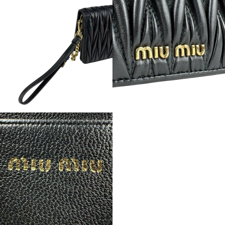 楽天市場】ミュウミュウ MIUMIU チェーンウォレット マテラッセ レザー 