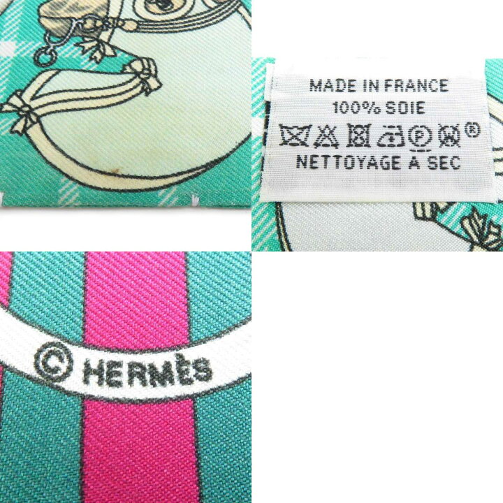 楽天市場】エルメス HERMES スカーフ ツイリー シルク グリーン/マルチ  