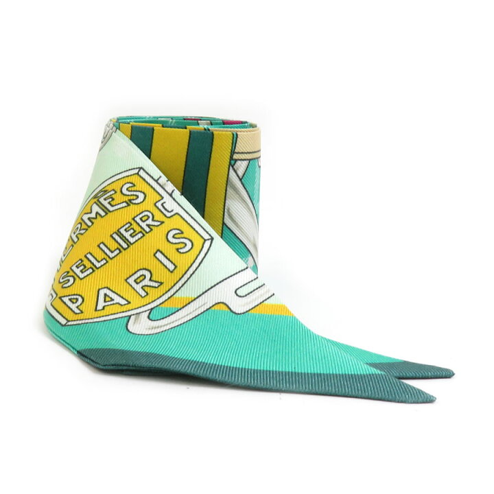 楽天市場】エルメス HERMES スカーフ ツイリー シルク グリーン/マルチ  