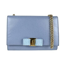 Salvatore Ferragamo】ショルダーバッグスカイブルーロゴ
