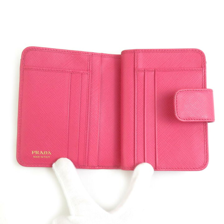 楽天市場】プラダ PRADA 二つ折り財布 レザー ピンク レディース 送料  