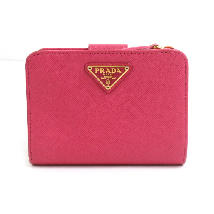 楽天市場】プラダ PRADA 二つ折り財布 レザー ピンク レディース 送料  