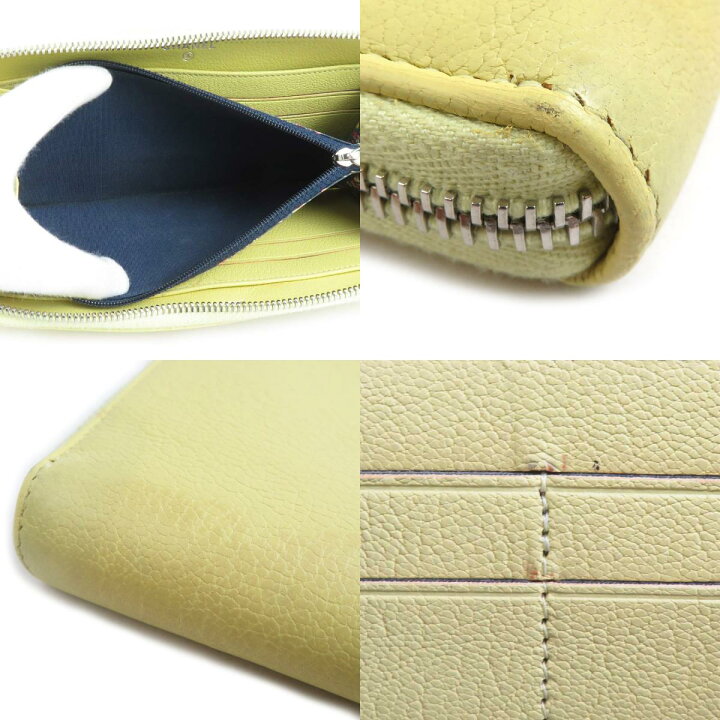 楽天市場】シャネル CHANEL ラウンドファスナー長財布 レザー イエロー  