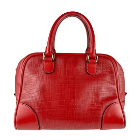 ロエベ LOEWE ハンドバッグ ショルダーバッグ アマソナ 75 レザー レッド ゴールド レディース 送料無料【中古】 z7175