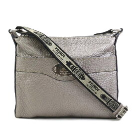 フェンディ FENDI 斜め掛けショルダーバッグ セレリア レザー/キャンバス メタリックグレー シルバー レディース 2373-8BT092 送料無料【中古】 e61056a
