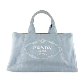 プラダ PRADA ハンドバッグ カナパ キャンバス ライトブルー レディース B1872B 送料無料【中古】 z8608