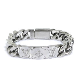 ルイ ヴィトン LOUIS VUITTON ブレスレット ブラスレ LVシグネチャー メタル シルバー メンズ M62486 送料無料【中古】 h32154