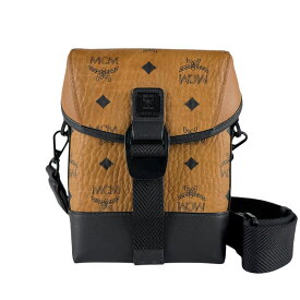 エム シー エム MCM ショルダーバッグ レザー ブラウン/ブラック ユニセックス 送料無料【中古】 z9966