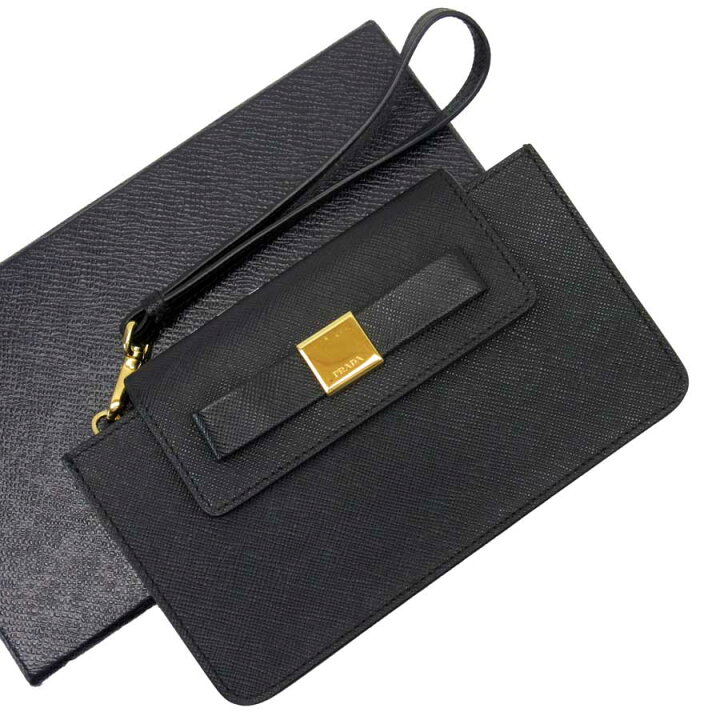 楽天市場】プラダ PRADA 長財布 リボン NERO(ブラック) xゴールド ｜長財布
