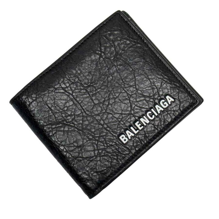 楽天市場】バレンシアガ BALENCIAGA 二つ折り札入れ ブラック レザー  