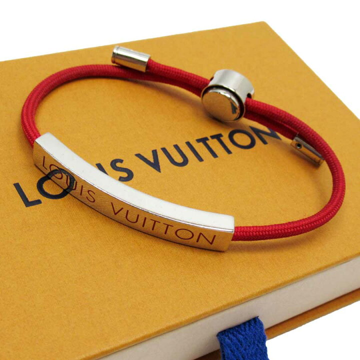 楽天市場 ルイヴィトン Louis Vuitton ブレスレット ブレスレット スペースlv ルージュxシルバー ナイロンx金属素材 レディース メンズ M 中古 定番人気 G1436 ブランドバリュー