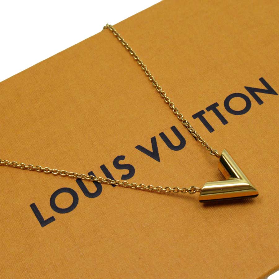 ルイヴィトン Louis Vuitton ネックレス ネックレス エセンシャルV ブラックxゴールド 金属素材 M63181 【中古】【定番人気】 -  51758d | ブランドバリュー