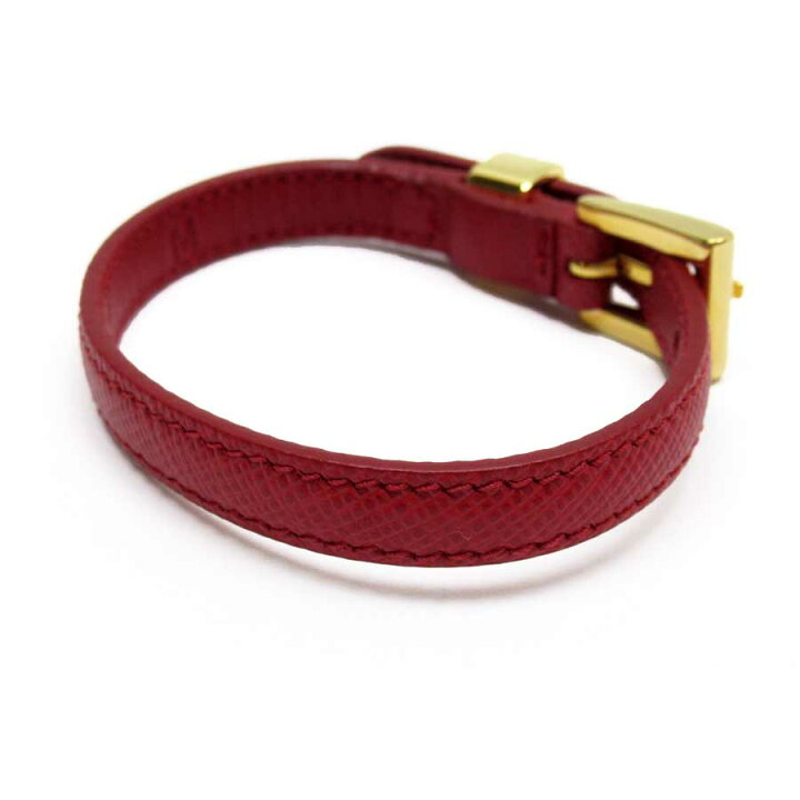 楽天市場】プラダ PRADA ブレスレット バングル レッドxゴールド 