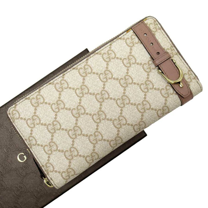 楽天市場】グッチ GUCCI ラウンドファスナー長財布 GGスプリーム  