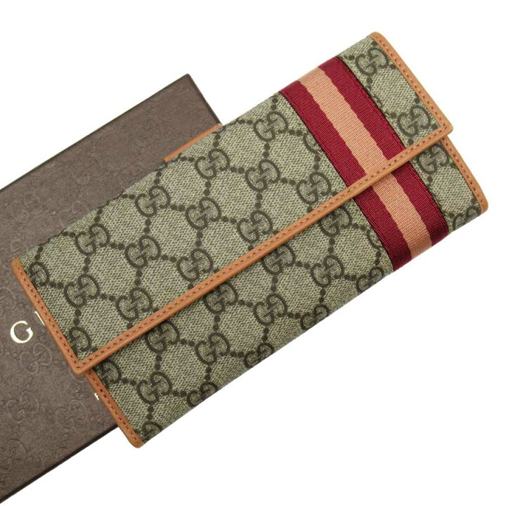 楽天市場】【新品同様】グッチ GUCCI 二つ折り長財布 GGスプリーム  