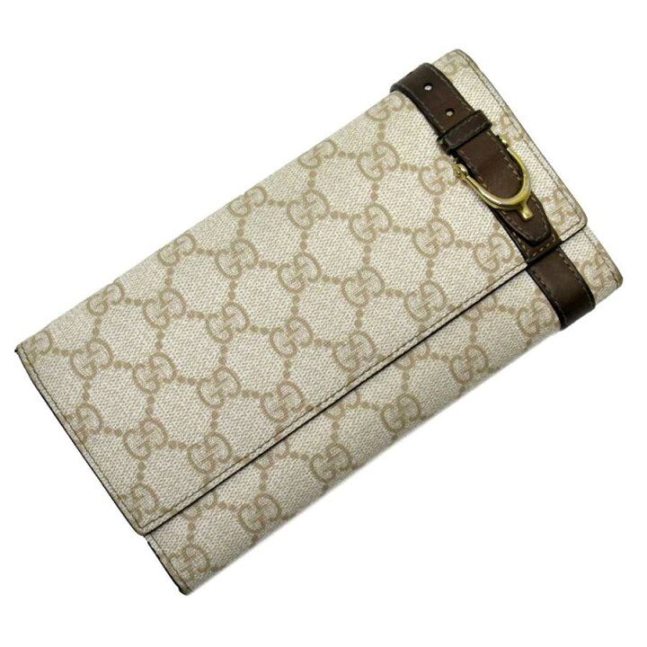 楽天市場】グッチ GUCCI 長財布 GGスプリーム アイボリーxベージュx 