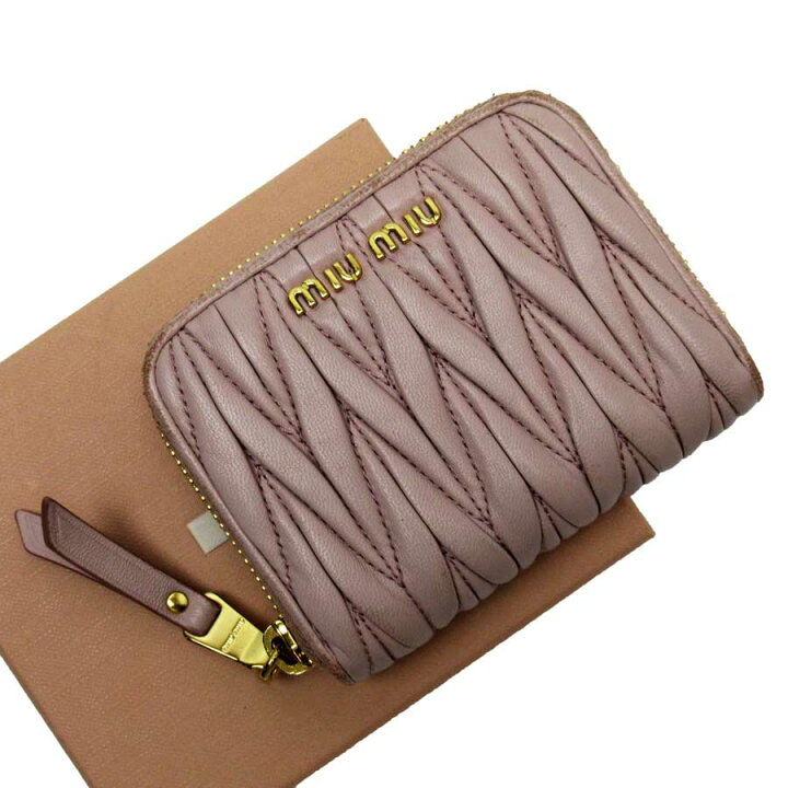 楽天市場】ミュウミュウ MIUMIU コインケース マテラッセ ピンクx  