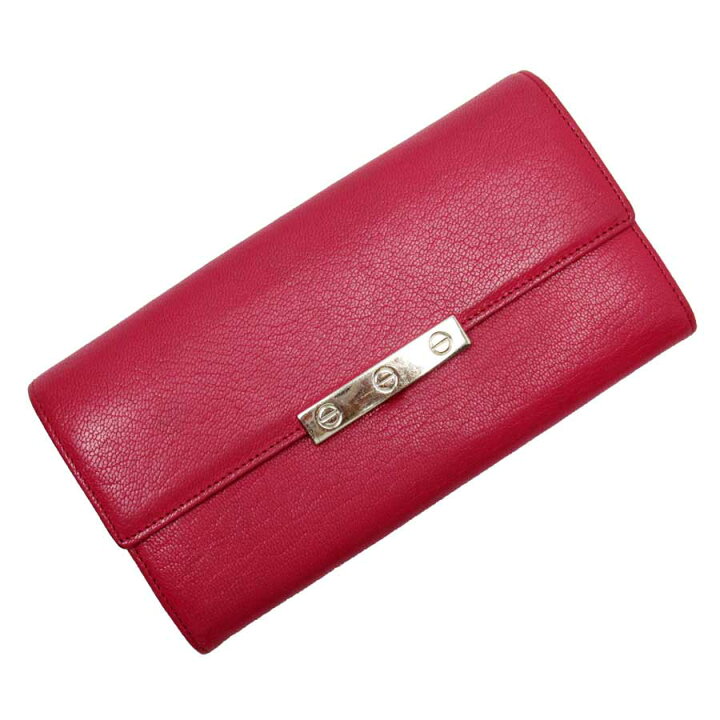 楽天市場】カルティエ Cartier 長財布 サントス ピンクxシルバー 