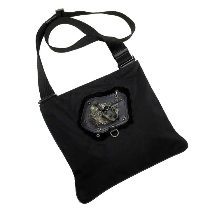 楽天市場】プラダ PRADA 斜め掛けショルダーバッグ ドラゴン NERO 