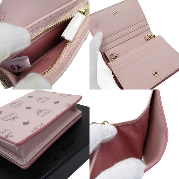 楽天市場】【未使用】【新品】エムシーエム MCM チェーンウォレット 二  