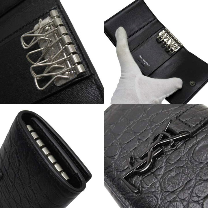 楽天市場】【新品同様】サンローラン 6連キーケース YSL ブラック 型  