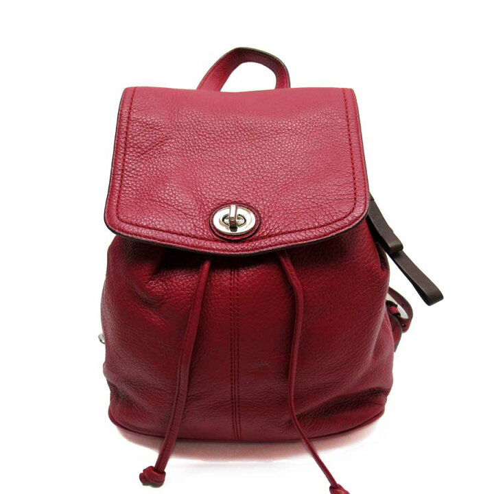 楽天市場】コーチ COACH リュックサック バックパック レッド系 レザー  