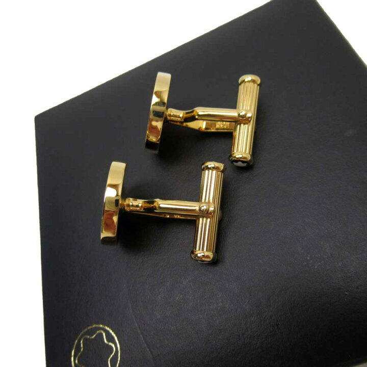 楽天市場】モンブラン MONTBLANC カフスボタン ゴールドxブラック 金属  