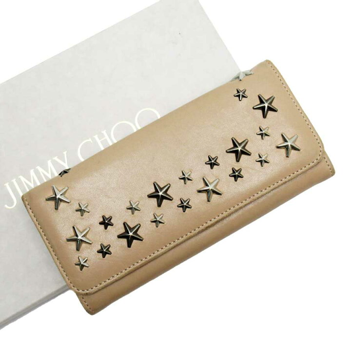 楽天市場】ジミーチュウ JIMMY CHOO 長財布 スタースタッズ ベージュ系  
