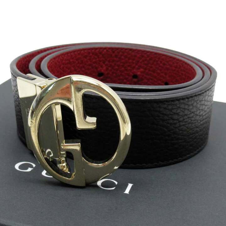 楽天市場】グッチ GUCCI ベルト（80/32） GGバックル ブラックxレッドx  