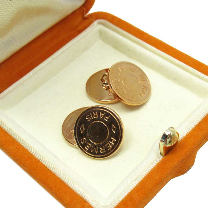 楽天市場】エルメス HERMES カフスボタン カフリンクス セリエ ピンク 