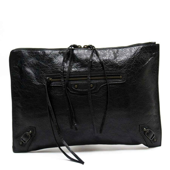 楽天市場】バレンシアガ BALENCIAGA クラッチバッグ ブラック レザー 