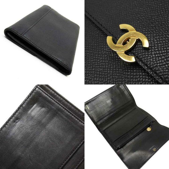 楽天市場】シャネル CHANEL 三つ折り財布 ココマーク ブラックx  