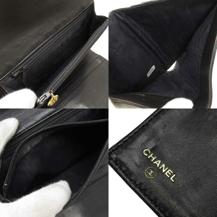 楽天市場】シャネル CHANEL 三つ折り財布 ココマーク ブラックx  