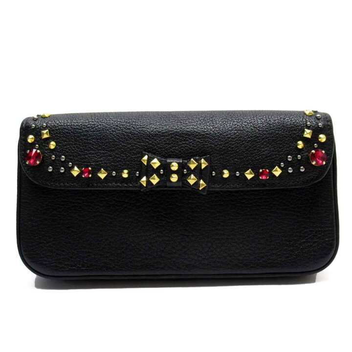 楽天市場】ミュウミュウ MIU MIU クラッチバッグ ブラックxゴールドx  