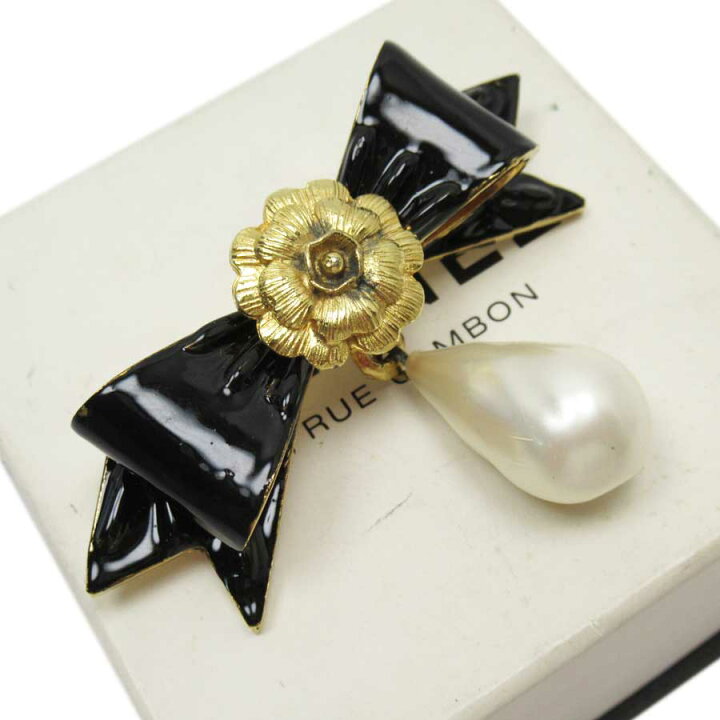 楽天市場】シャネル CHANEL ブローチ リボン カメリア ブラックx  