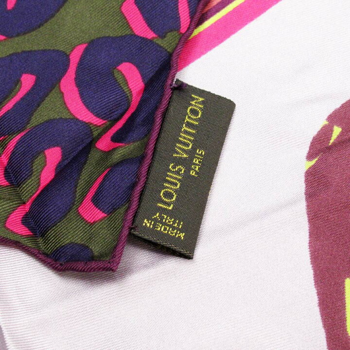 楽天市場】ルイヴィトン Louis Vuitton スカーフ パープル系xマルチ  