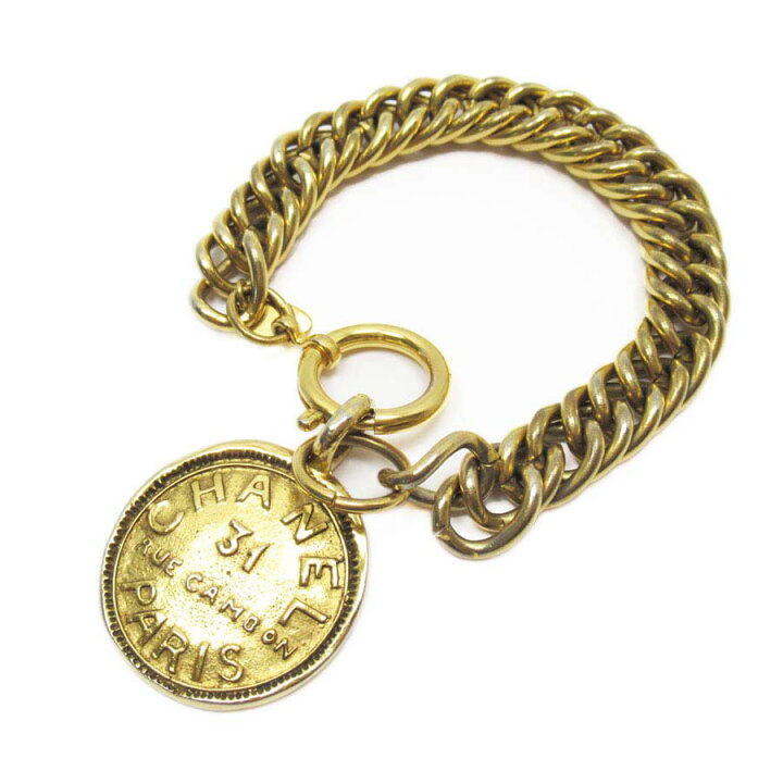楽天市場】シャネル CHANEL ブレスレット カンボン コイン ゴールド  