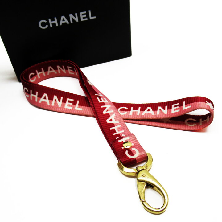 楽天市場】シャネル CHANEL ネックストラップ ピンク系xゴールド  