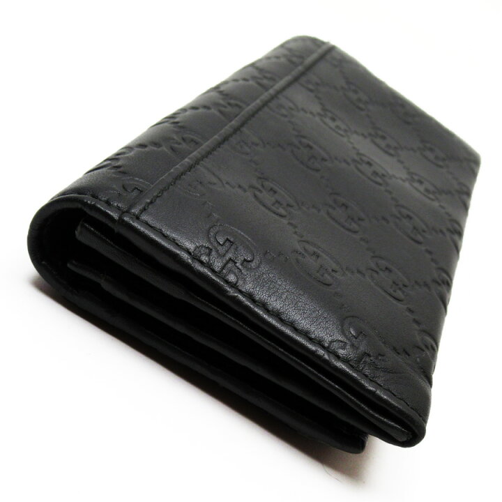 楽天市場】グッチ GUCCI 二つ折り長財布 グッチシマ ブラックxシルバー  