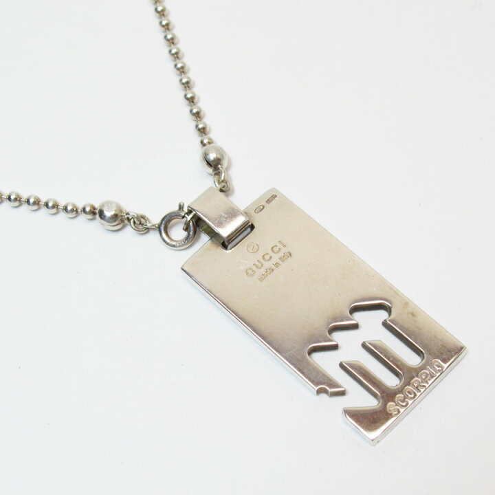 楽天市場】グッチ GUCCI ネックレス さそり座 シルバー SV925 【中古  