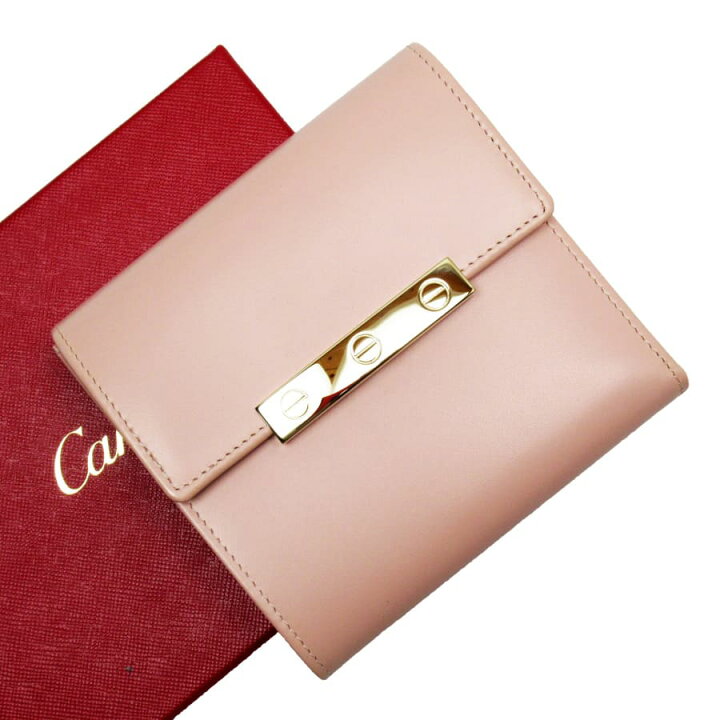 楽天市場】カルティエ Cartier 三つ折り財布 LOVEコレクション ピンクx  