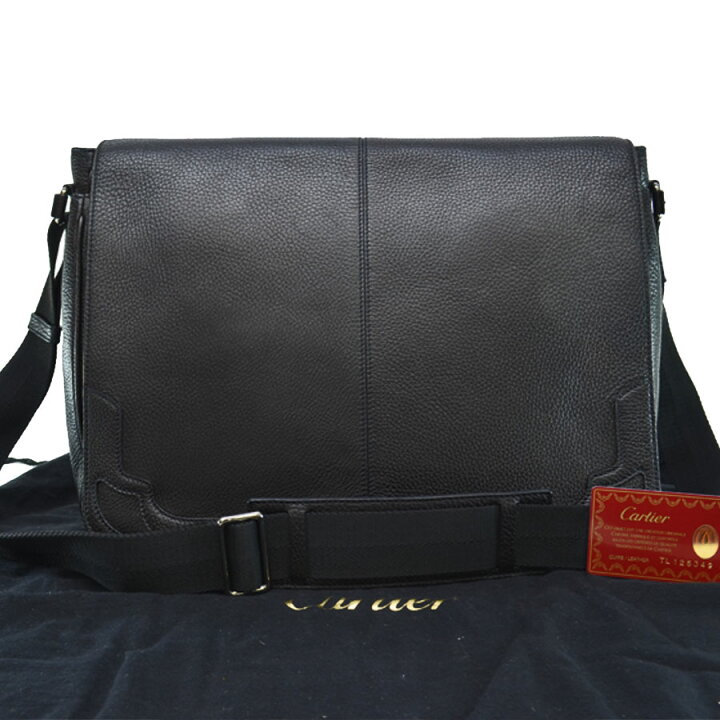 楽天市場】カルティエ Cartier バッグ ブラック レザーxナイロンx 