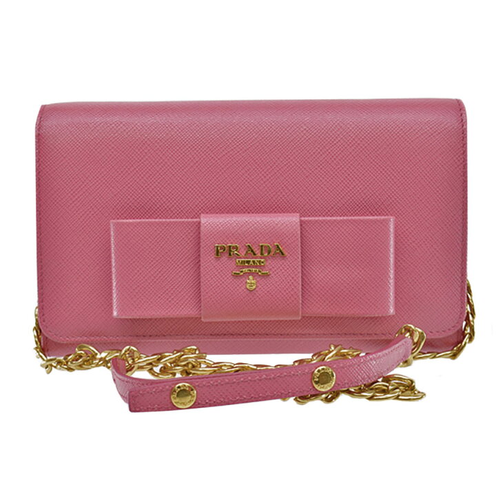 楽天市場】プラダ PRADA 長財布 ピンクxゴールド レザーx金属素材  
