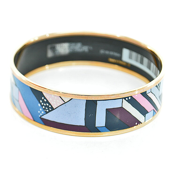 楽天市場】エルメス HERMES バングル エマイユ ゴールドxパープル系x  