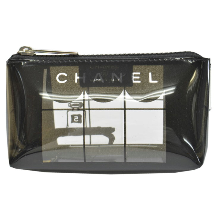 楽天市場】シャネル CHANEL ポーチ ブラックxクリア PVC（塩化 